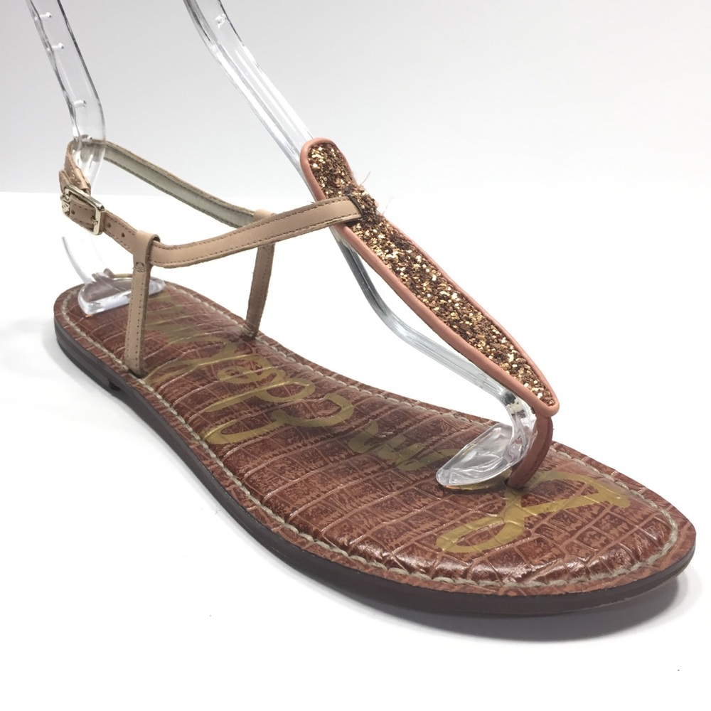 Sam Edelman GIGI rose gold leather sandals Sz 9.5